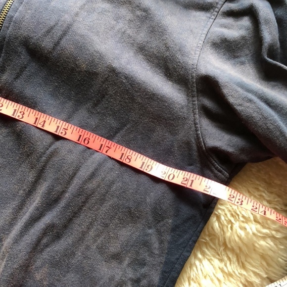 Bleach washed artist zip front hoodie size L - Picture 8 of 9